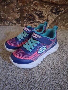 Skechers Girls Purple, Pink & Teal Light-Up Sneakers